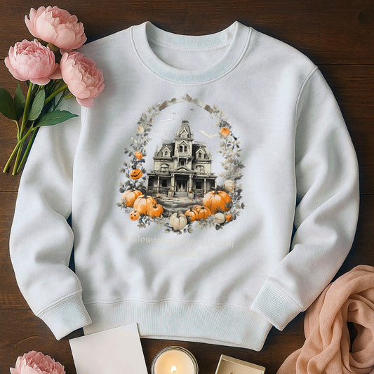 Bluza Unisex „Halloween zaczyna się tutaj” – Personalizowana Edycja
