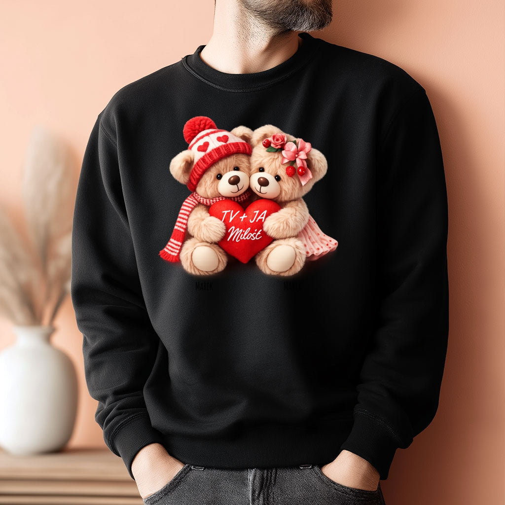 Personalizowana Bluza „Zakochane Misie” z Imionami – Słodki Prezent na Walentynki