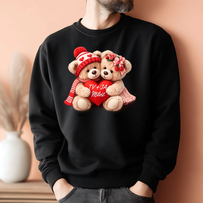 Personalizowana Bluza „Zakochane Misie” z Imionami – Słodki Prezent na Walentynki
