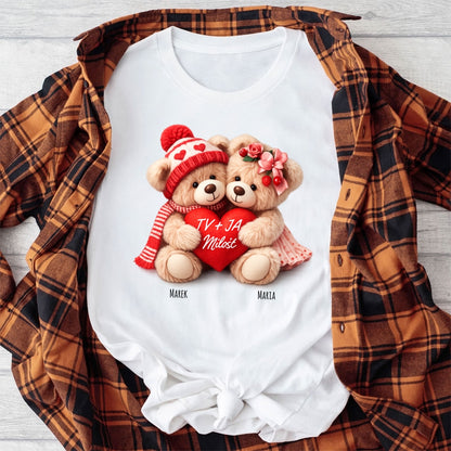 Personalizowana Bluza „Zakochane Misie” z Imionami – Słodki Prezent na Walentynki