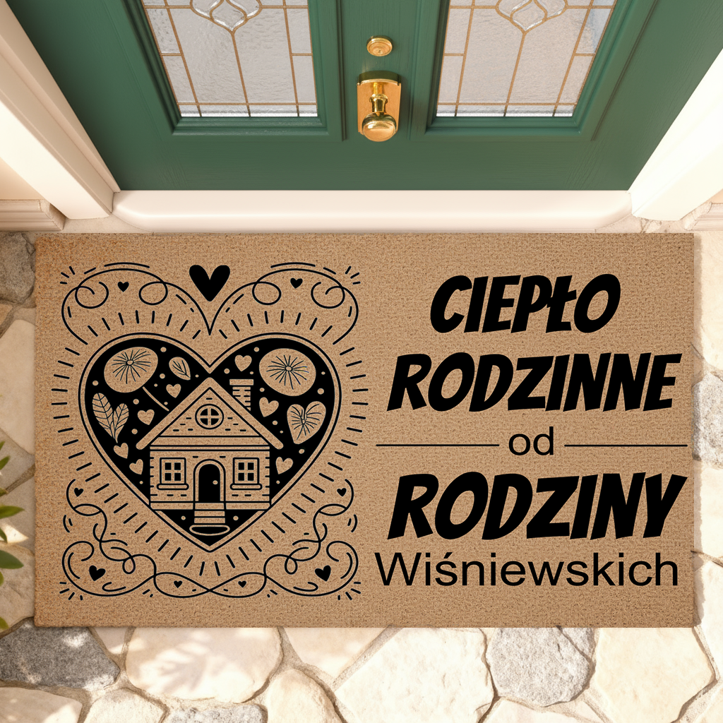 Wycieraczka Personalizowana – Ciepło Rodzinne z Twoim Nazwiskiem