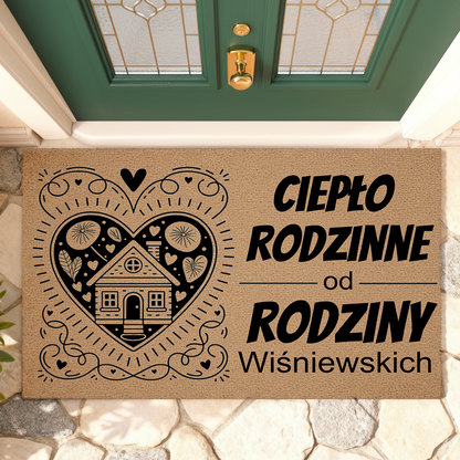 Wycieraczka Personalizowana – Ciepło Rodzinne z Twoim Nazwiskiem