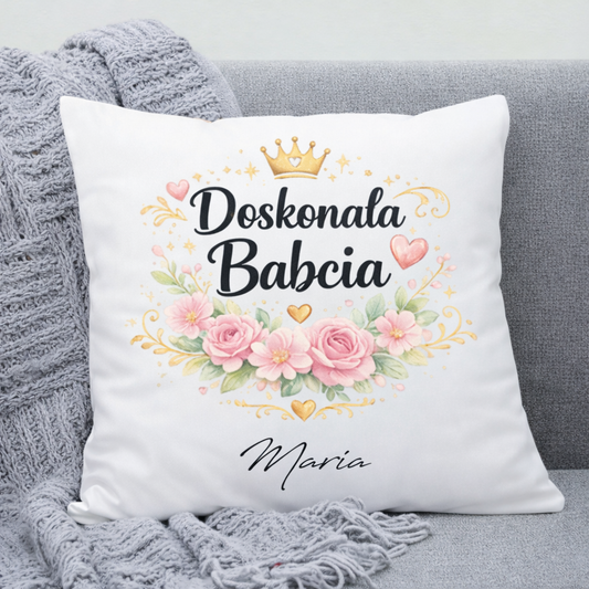 Doskonała Babcia - Personalizowany Design z Imieniem, Wyjątkowy Prezent Pełen Miłości