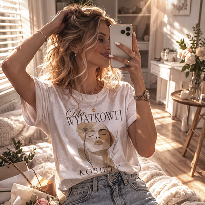 Bluza „Dla Wyjątkowej Kobiety” z imieniem – elegancka personalizowana odzież damska – prezent dla niej
