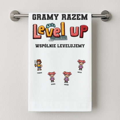 Ręcznik Level Up – Personalizowany dla Graczy z Imionami