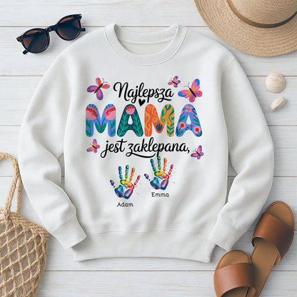Bluza Unisex Najlepsza Mama Jest Zaklepana – Personalizowana z Imionami Dzieci