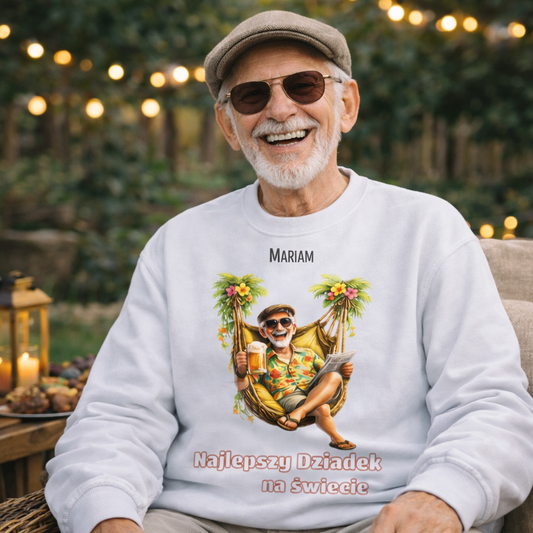 Personalizowana bluza dla Dziadka z imieniem - Najlepszy Dziadek na świecie, prezent rodzinny