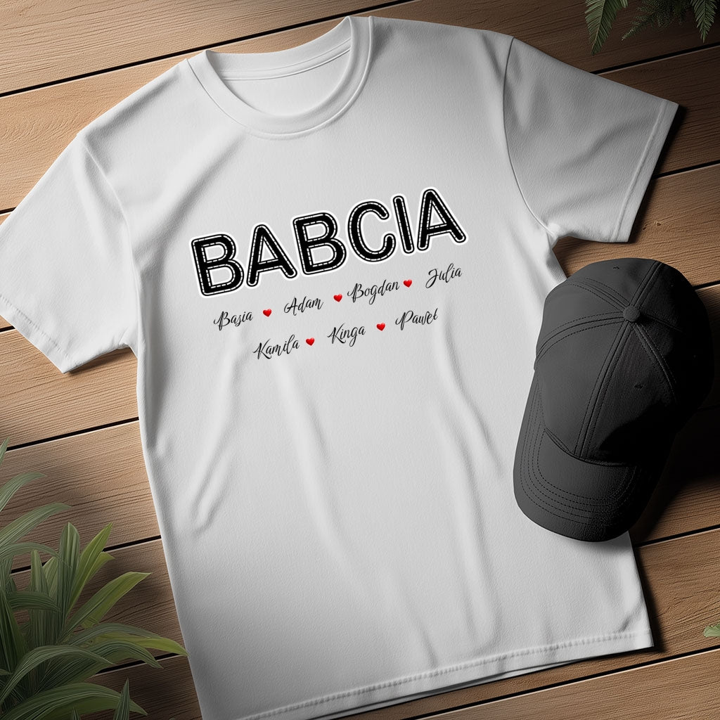 Personalizowany Prezent dla Babci „BABCIA” z Imionami Bliskich, Idealny na Dzień Babci