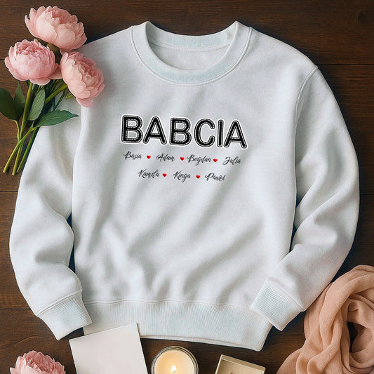 Personalizowany Prezent dla Babci „BABCIA” z Imionami Bliskich, Idealny na Dzień Babci
