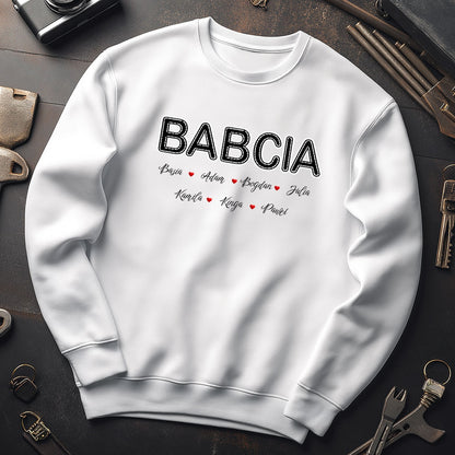 Personalizowany Prezent dla Babci „BABCIA” z Imionami Bliskich, Idealny na Dzień Babci