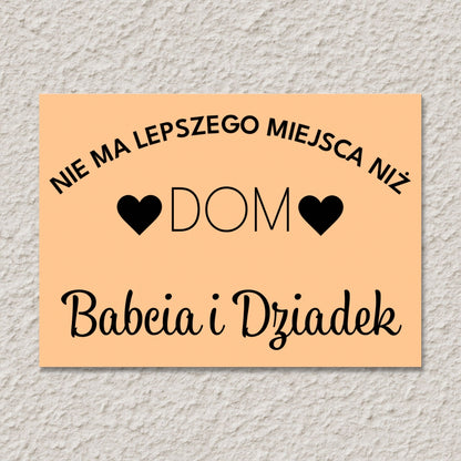 Personalizowana Tabliczka PCV – Dom Babci i Dziadka