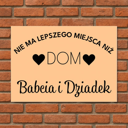 Personalizowana Tabliczka PCV – Dom Babci i Dziadka