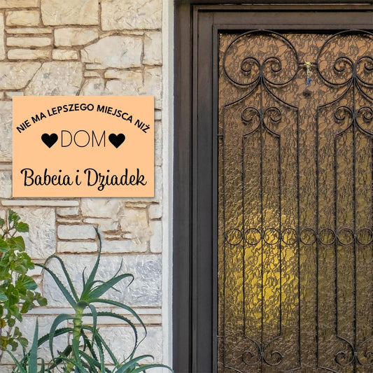 Personalizowana Tabliczka PCV – Dom Babci i Dziadka
