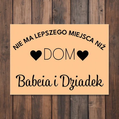 Personalizowana Tabliczka PCV – Dom Babci i Dziadka