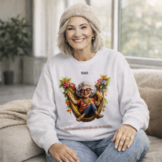 Personalizowana bluza Babcia z imieniem – Najlepsza Babcia na świecie - prezent rodzinny