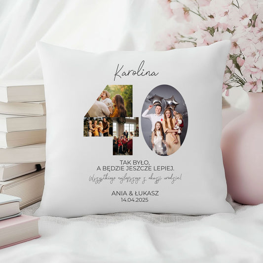 Personalizowana poszewka ze zdjęciami i imionami – Prezent rocznicowy