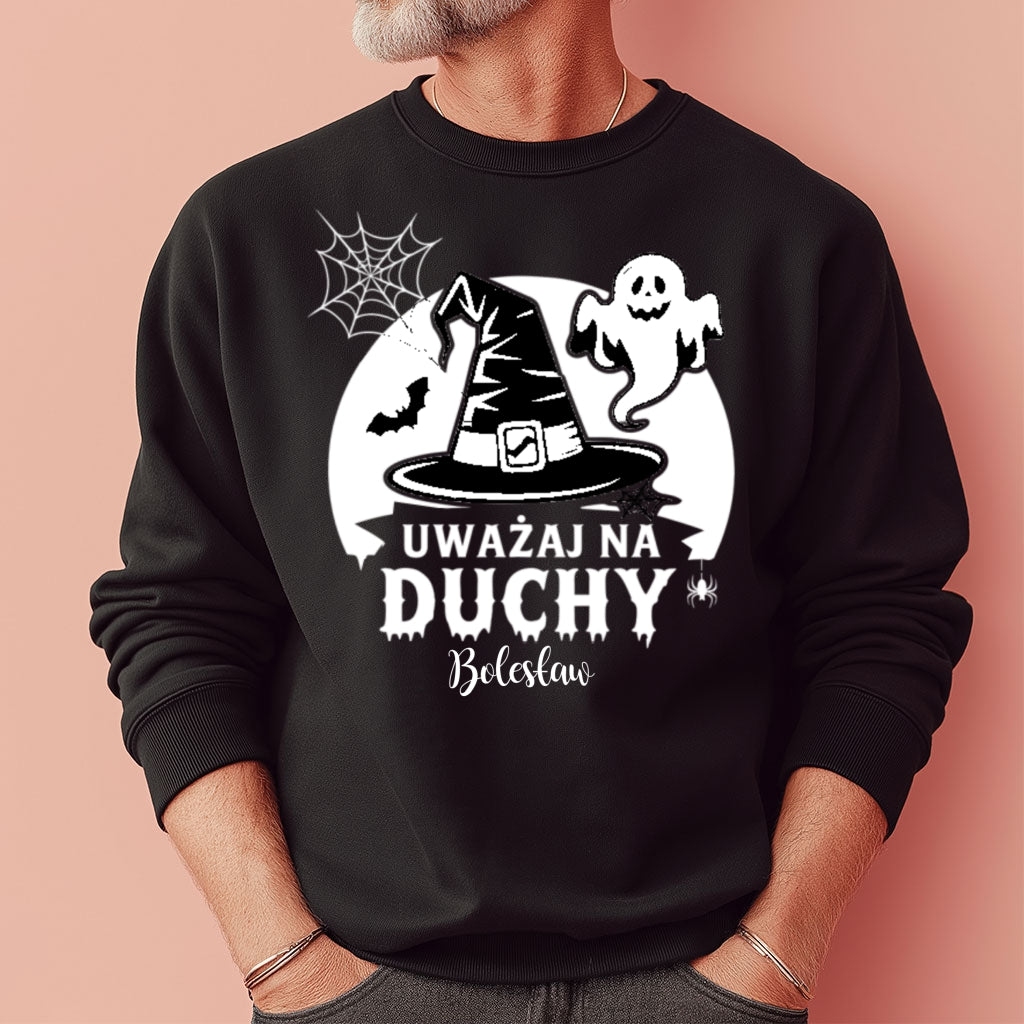 Bluza spersonalizowana „Uważaj na Duchy” – Halloween z imieniem