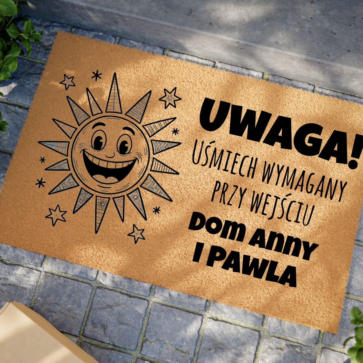 Wycieraczka Personalizowana – Uśmiech Wymagany przy Wejściu