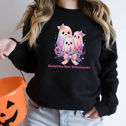 Bluza Unisex „Rodzinka Boo” – Personalizowana Bluza Halloweenowa